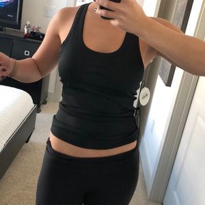 Noli Black Workout Top w/ Built In Bra